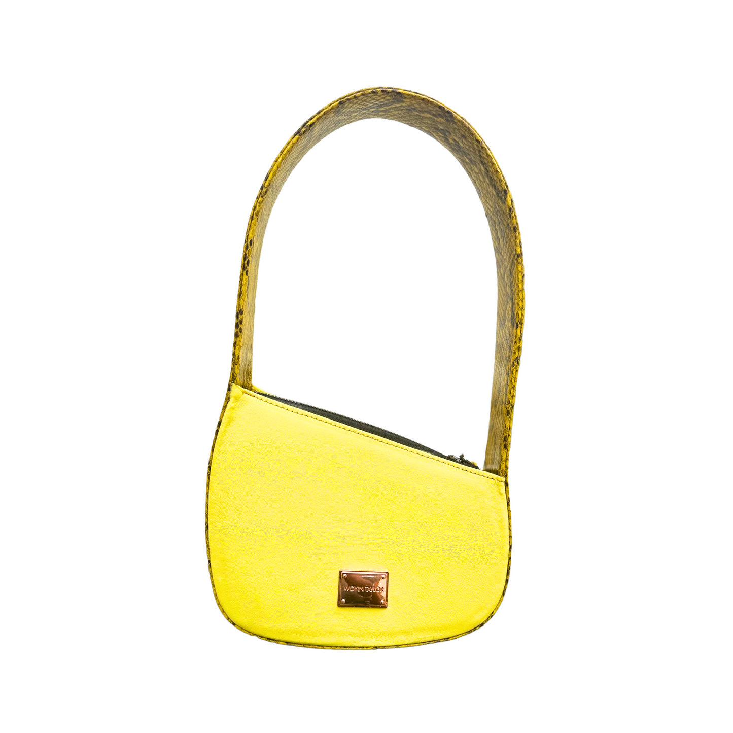 JAMILA Half-Moon Bag in Black Pythonskin