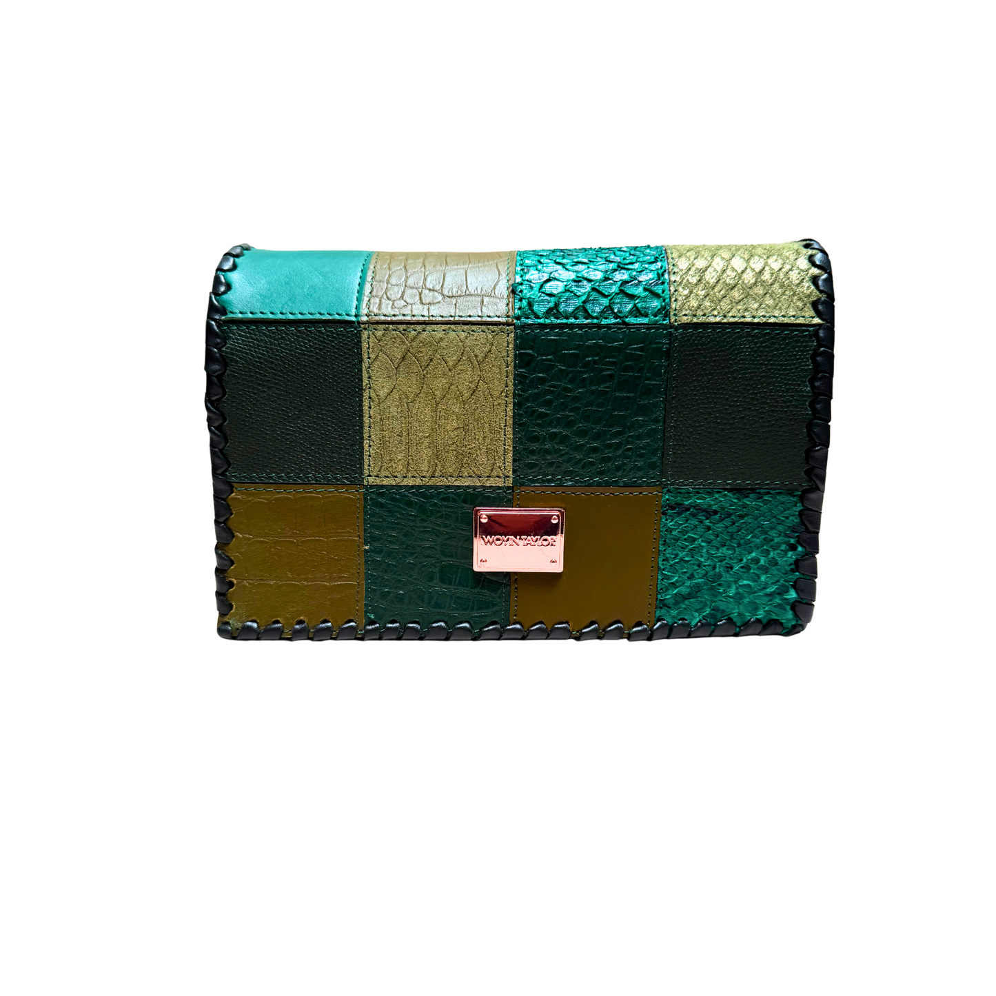 Mini DARA Patchwork Crossbody Bag in Blue