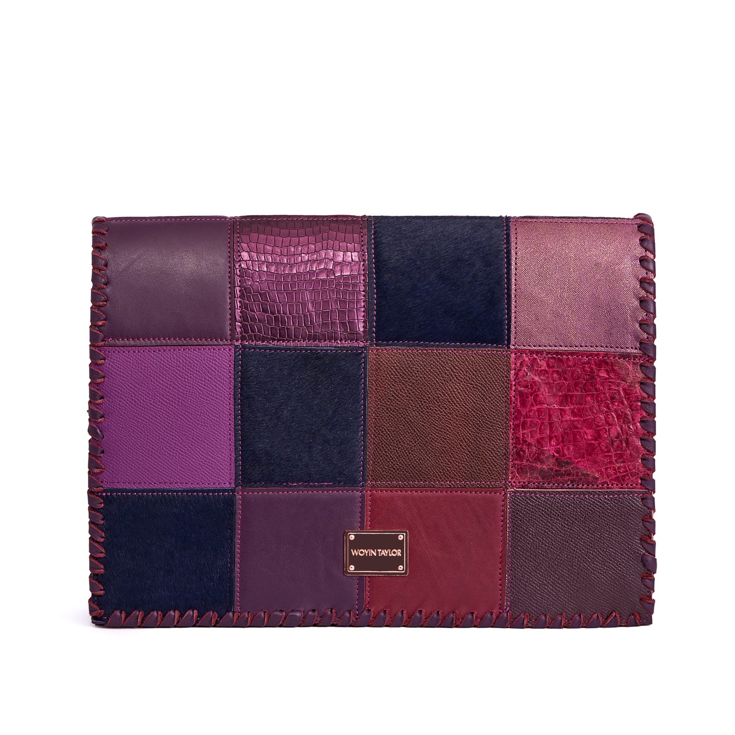 Midi DARA Patchwork Bag in Purple