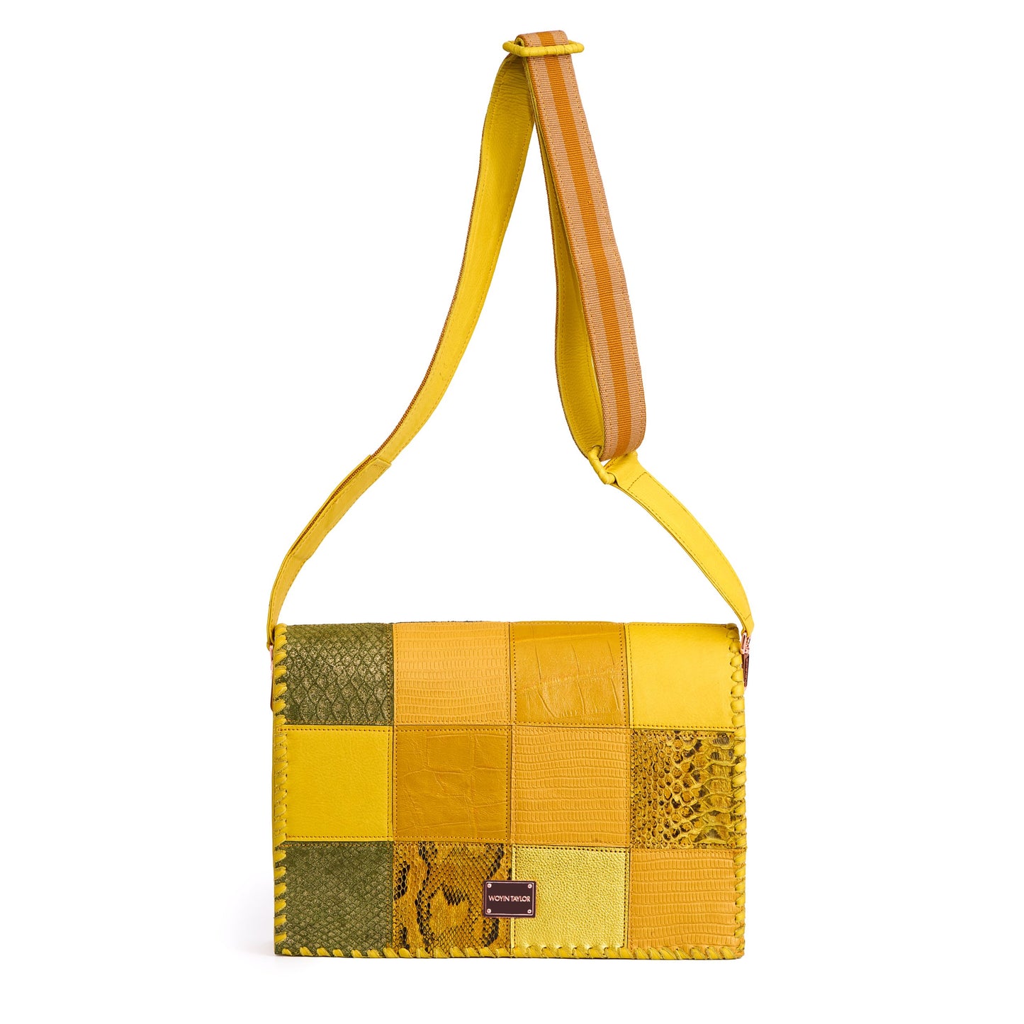 Midi DARA Patchwork Bag in Purple