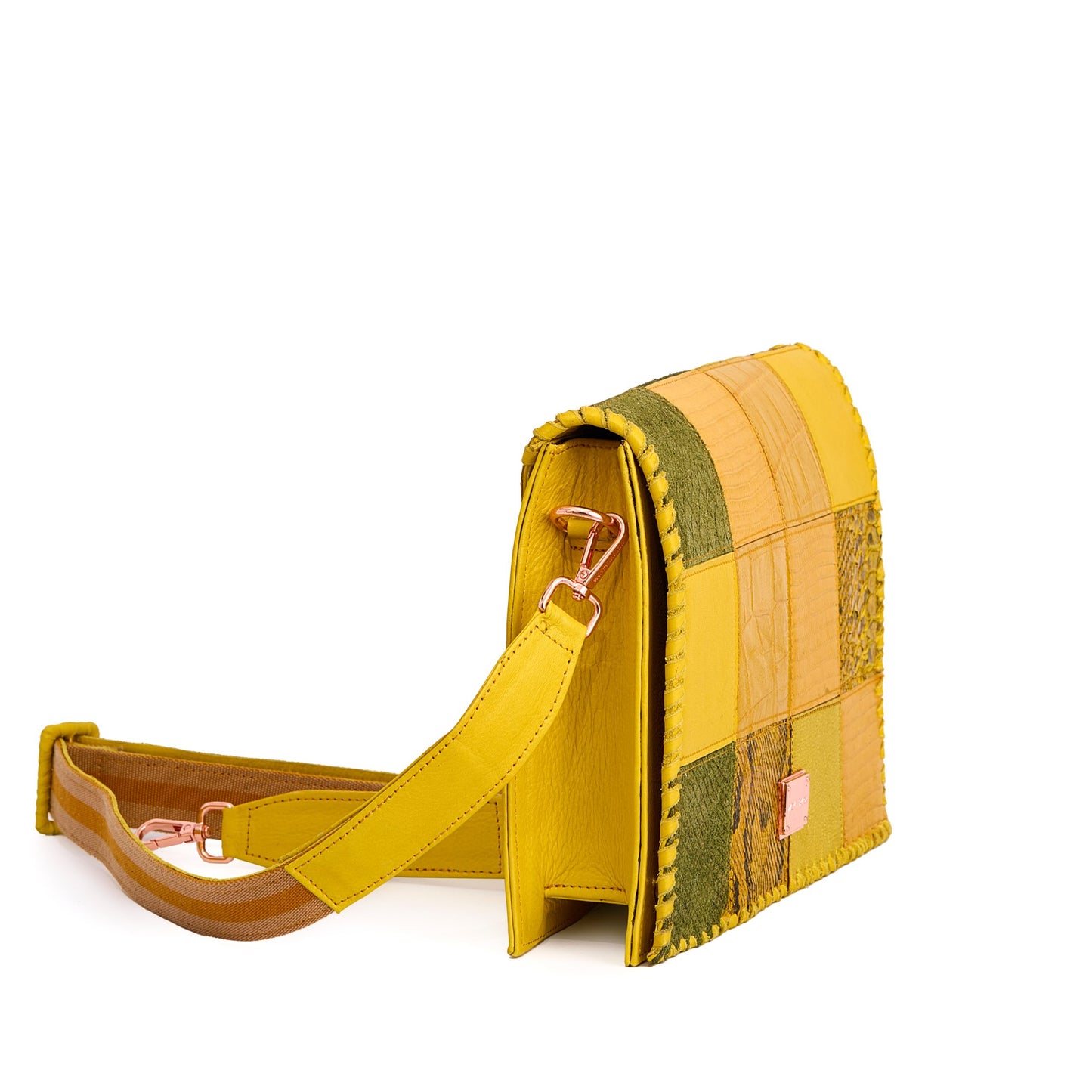 Midi DARA Patchwork Bag in Purple